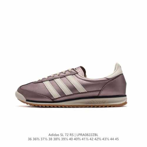 阿迪达斯adidas Sl 72 Shoes 经典复古薄底运动鞋 T头鞋 三叶草复古休闲跑步鞋休闲运动鞋 这款经典运动鞋携复古型格，来访你的活力日常 采用舒爽帆