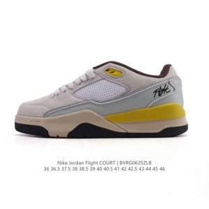 耐克 Nike 乔丹 Jordan Flight Court 时尚休闲 防滑耐磨 低帮运动鞋 复古篮球鞋 男女同款 Jordan 新鞋型 又来了！新配色曝光！滑