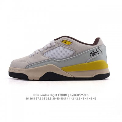 耐克 Nike 乔丹 Jordan Flight Court 时尚休闲 防滑耐磨 低帮运动鞋 复古篮球鞋 男女同款 Jordan 新鞋型 又来了！新配色曝光！滑
