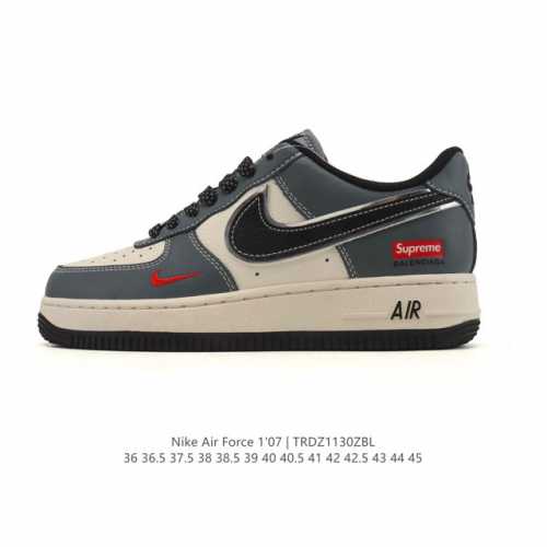 耐克 Nike Air Force 1 '07 Low 空军一号含气垫 小白鞋 低帮百搭厚底增高休闲运动板鞋。柔软、弹性十足的缓震性能和出色的中底设计，横跨复古