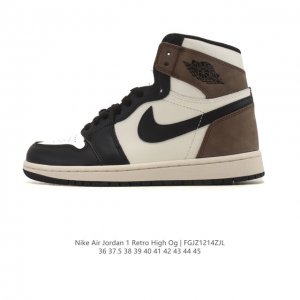 公司级 耐克 男女款运动板鞋 Nike Air Jordan 1 Retro High Og 乔丹一代Aj1 乔1 Aj1 篮球鞋复刻运动鞋。皮面高帮板鞋的设计