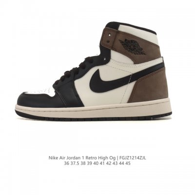 公司级 耐克 男女款运动板鞋 Nike Air Jordan 1 Retro High Og 乔丹一代Aj1 乔1 Aj1 篮球鞋复刻运动鞋。皮面高帮板鞋的设计