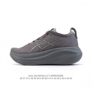 200 【新品】Asics亚瑟士升级Gel-Nimbus 27男女同款跑鞋透气缓震回弹跑鞋N27跑步鞋该鞋款专为提高跑者舒适度和运动表现而设计，搭载了新型鞋面材