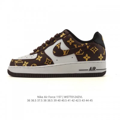 耐克 Nike Air Force 1 '07 Low 空军一号含气垫 低帮 小白鞋 路易威登联名 百搭厚底增高休闲运动板鞋。柔软、弹性十足的缓震性能和出色的中