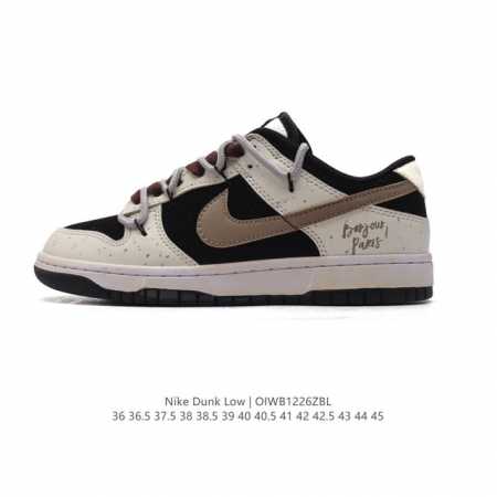耐克 Nike Dunk Low 运动鞋复古解构绑带板鞋 双鞋带 作为 80 年代经典篮球鞋款，起初专为硬木球场打造，后来成为席卷街头的时尚标杆，现以经典细节和 - 点击图像关闭