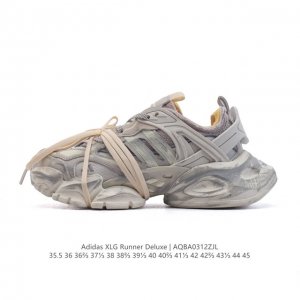 230 【公司级】阿迪达斯Adidas Xlg Runner Deluxe 跑步者豪华版系列低帮厚底增高老爹风复古缓震休闲运动慢跑鞋 解构绑带。男鞋#原楦原纸版