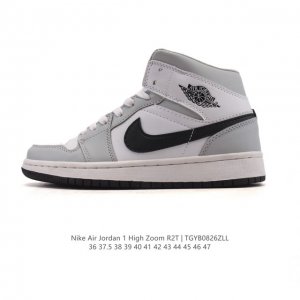耐克 Jordan 乔丹 1 Zoom Air Retro High 经典复古篮球鞋 Aj1 乔丹1代 乔1运动鞋，优选Rb+Eva组合鞋底版，男女鞋真标，采用