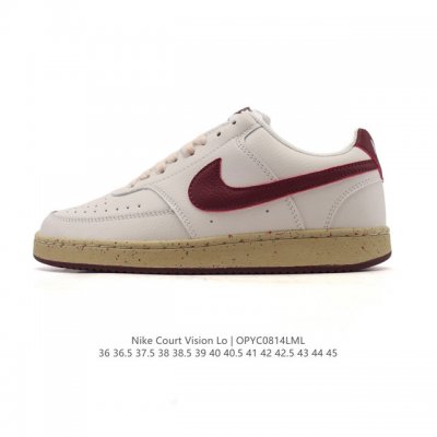 特价 耐克Nike Court Vision Low 校园风低帮复古篮球板鞋男女运动鞋。延续80年代复古篮球鞋，添加学院风细节。皮革组合鞋面，利落风格，重现复古