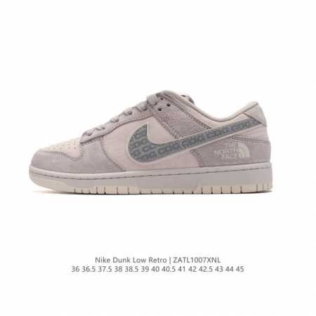 公司级 耐克 Nike Dunk Low Retro 运动鞋复古板鞋 北脸 北面联名。作为 80 年代经典篮球鞋款，起初专为硬木球场打造，后来成为席卷街头的时尚 - 点击图像关闭