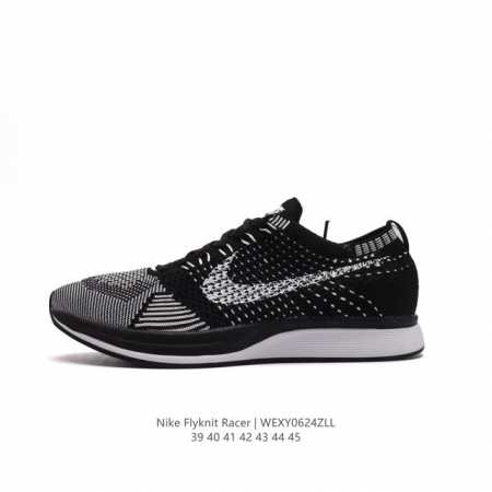 耐克 Nike 新跑鞋 雪花超轻飞线运动鞋NIKE FLYKNIT RACER 飞线轻便跑步鞋 ，Nike Flyknit Racer男女跑步鞋采用质感轻盈的动 - 点击图像关闭