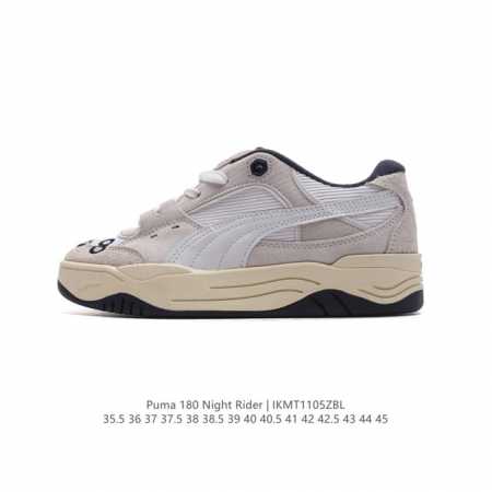 彪马PUMA Night Rider官方同款 情侣款 防滑耐磨厚底面包鞋低帮板鞋厚底增高运动鞋 类型：男女鞋 货号：401445 尺码：35.5-45含半码 编 - 点击图像关闭