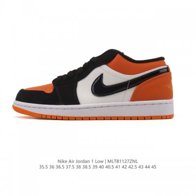 公司级 真标 耐克 乔丹Air Jordan 1 Low Aj1 乔1 乔丹1代Aj1 低帮复古文化休闲运动篮球鞋。该鞋款从 1985 年元年款汲取设计灵感，焕