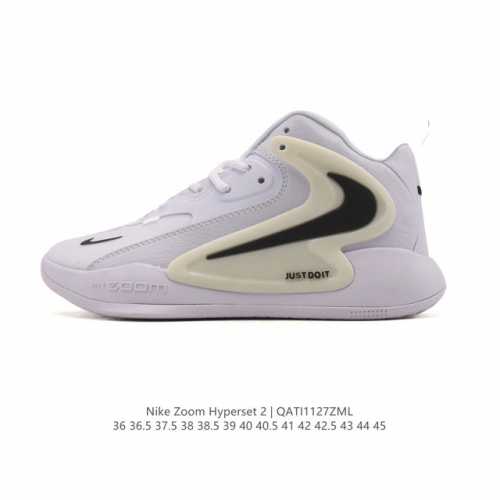 新品公司级 Nike耐克排球鞋 Zoom Hyperset 2 Se Electric巴黎奥运配色实战篮球鞋Fv3687 综合训练羽毛球网球耐克专业排球鞋舒适柔