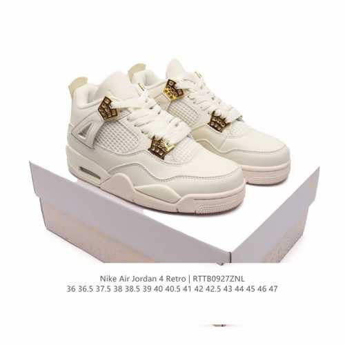 公司级 耐克 Nike Air Jordan 4 Retro Og 中帮 迈克尔 乔丹Aj4代乔4 复古休闲运动文化篮球鞋。秉承轻量化的速度型篮球鞋设计思想完成