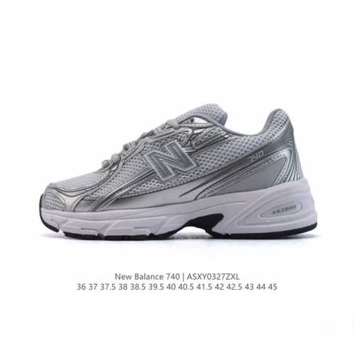160 new Balance Mr740 Nb新百伦系列复古老爹风休闲运动慢跑鞋。采用轻质牛剖革拼接透气网眼衬垫织物鞋面材质 T-Beam大底提供足步弓支撑
