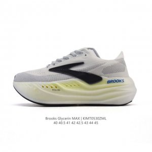 新品公司级 布鲁克斯 Glycerin Max 超级甘油:舒适的增高神器！Brooks Glycerin Max是一款极具突破性的顶级缓震运动跑鞋，由百年专业跑