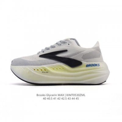 新品公司级 布鲁克斯 Glycerin Max 超级甘油:舒适的增高神器！Brooks Glycerin Max是一款极具突破性的顶级缓震运动跑鞋，由百年专业跑