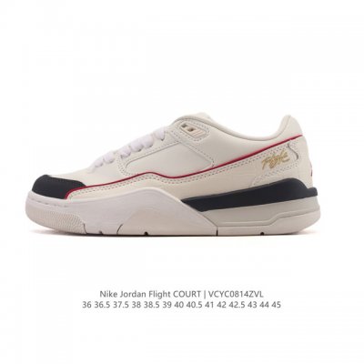 耐克 Nike 乔丹 Jordan Flight Court 时尚休闲 防滑耐磨 低帮运动鞋 复古篮球鞋 男女同款 Jordan 新鞋型 又来了！新配色曝光！滑