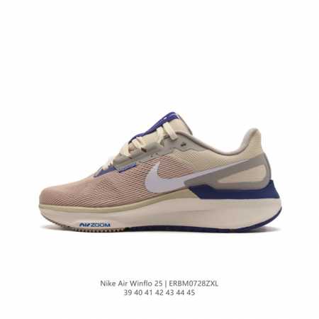 耐克 Nike Zoom Winflo 25 登月25代 跑鞋透气缓震疾速跑鞋 采用透气网眼鞋面搭配外翻式鞋口，为脚跟区域营造出色舒适度，而在鞋底部分，搭载全掌 - 点击图像关闭
