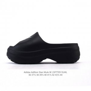 阿迪达斯 Adidas Adifom 夏季沙滩涉水百搭休闲拖鞋 露趾凉拖鞋 超厚底增高男女鞋凉拖鞋。采用超轻95% 注塑 Eva塑料,5%泡沫塑料发泡缓震物料成