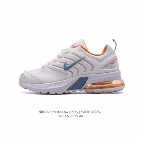 耐克nike air presto low utility 针织网面半掌气垫休闲时尚百搭运动缓震跑鞋 圆头, 正面绑带, 经典耐克swoosh标识, 鞋垫饰有品 - 点击图像关闭