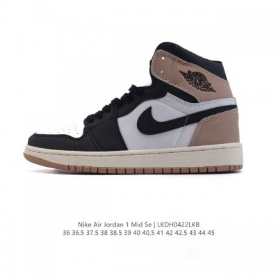耐克 Nike Air Jordan 1 Mid 男女子篮球鞋时尚轻盈板鞋Aj1乔1运动鞋 乔丹一代 高帮复古休闲篮球鞋 Air Jordan 1 Mid 搭载