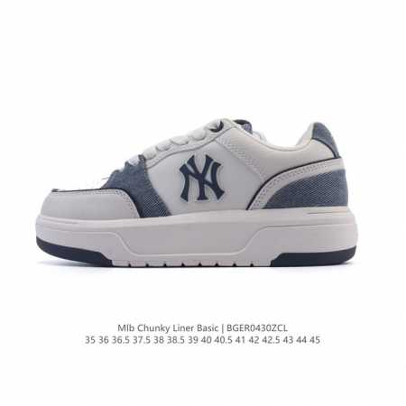 mlb Chunky Liner Basic 人气单品学长鞋系列轻量增高厚底百搭休闲运动板鞋 皮革帆布拼接男女轻便胶鞋 高级街头休閒品牌鞋。Mlb Chunky - 点击图像关闭