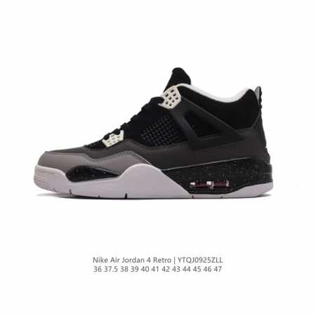 耐克 Nike Air Jordan 4 Retro Og 中帮 迈克尔 乔丹aj4代乔4 复古休闲运动文化篮球鞋。秉承轻量化的速度型篮球鞋设计思想完成设计，降 - 点击图像关闭