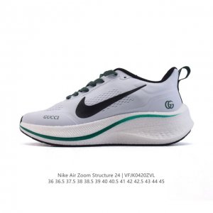 耐克Nike Zoom Structure 24 登月 厚底增高老爹鞋，透气舒适软底 抗磨避震从保而持良好的透气性。中部底分的 Zoom Air 气垫，为穿着者