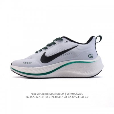 耐克Nike Zoom Structure 24 登月 厚底增高老爹鞋，透气舒适软底 抗磨避震从保而持良好的透气性。中部底分的 Zoom Air 气垫，为穿着者