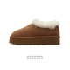 UGG 棉拖 雪地靴 俏皮可爱的百变造型， 美国轻奢品牌UGG 平底系列冬季羊毛一体雪地休闲保暖毛毛家居包头棉拖鞋。官方同步包装 检验标 材料采用原厂防污防水皮