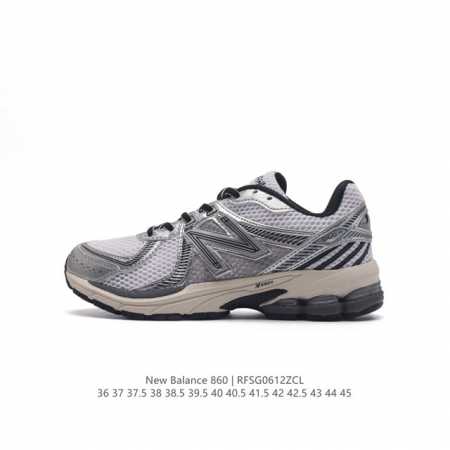 真标 Nb 新百伦 New Balance Ml860 V2 系列复古老爹风休闲运动慢跑。采用丝光猪巴皮革拼接透气网眼织物鞋面t-Beam大底提供足步弓支撑，保 - 点击图像关闭