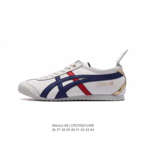 真标 Asics 亚瑟士 男女鞋真标半码制 日产经典老牌-鬼塚虎 Onitsuka Tiger Mexico 66经典墨西哥系列复古经典百搭板鞋休闲运动鞋慢跑鞋