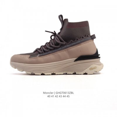 公司级 Moncler 盟可睐 蒙口 Trailgrip Gtx 抗撕裂材质山地户外运动鞋 厚底增高 筒袜式中高帮男女鞋。鞋身采用Cordura防撕裂尼龙 Go