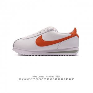 新款 耐克 Nk Classic Cortez Leather 阿甘复古初代皮革运动慢跑鞋。Nike Classic Cortez 鞋款是 Nike 元年款跑步