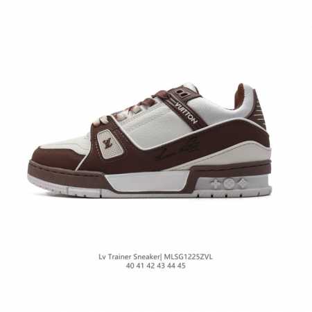 公司级 路易威登 Louis Vuitton Lv路易威登板鞋 时尚运动鞋 潮厚底增高鞋 。舒适防滑底和百搭性霸屏整个时尚娱乐圈，细节调整完美主义！鞋面采用柔软 - 点击图像关闭
