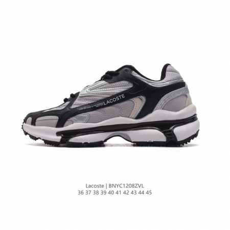 Lacoste 时尚户外休闲潮流系列运动鞋 厚底增高老爹鞋 广东大厂品质全新工艺升级 品质毋庸置疑 全新原厂包装鞋盒 透气网面鞋面，搭配防臭防腐真皮乳胶鞋垫，给 - 点击图像关闭