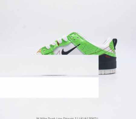 耐克nike Dunk Low Disrupt 2 轻量扣篮破坏二代系列全新解构风低帮休闲运动滑板板鞋男女子运动鞋 该款运动鞋采用靓丽惹眼的专属定制设计，革新升 - 点击图像关闭
