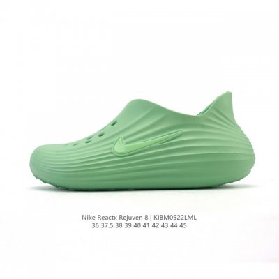 新品 耐克 Nike Reactx Rejuven8 沙滩鞋 柔软回弹耐磨透气凉拖鞋 25夏季新款轻便透气洞洞鞋外穿休闲运动鞋 Hv5060-002 采用质感柔
