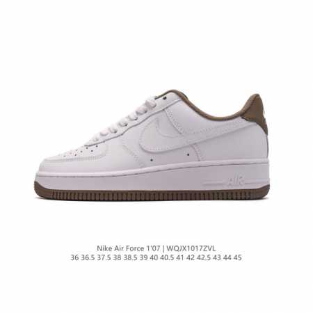 耐克 Nike Air Force 1 '07 Low 空军一号含气垫 低帮百搭厚底增高休闲运动板鞋。柔软、弹性十足的缓震性能和出色的中底设计，横跨复古与现代的 - 点击图像关闭