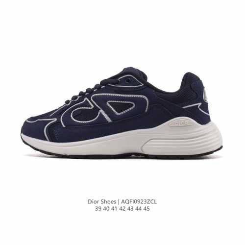 公司级 Dior 迪奥 高奢品牌 彰显高级气质 Dior 运动鞋低帮系列复古休闲鞋时尚慢跑鞋厚底老爹鞋圆头系带 运动跑鞋 生活休闲鞋 男款 时髦单品 时尚百搭