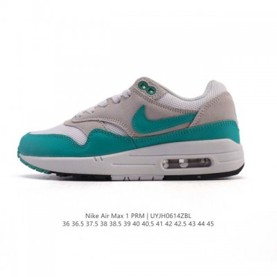 公司级 耐克 Nike Air Max 1 Prm 男女子气垫缓震慢跑鞋 复古厚底增高运动鞋。从法国建筑中汲取设计灵感，兼具运动风范和时尚格调，是此系列起初搭载