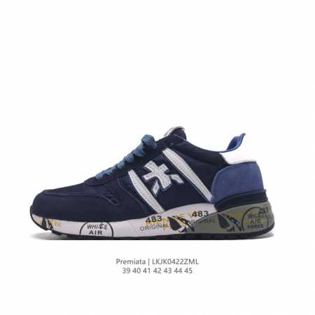 Premiata 普拉米亚达 普瑞米亚达 男鞋广东原产运动鞋时尚复古百搭。采用头层牛皮革和织物加入轻度做旧效果鞋面，超软皮内里脚垫，外置耐磨橡胶鞋底意大利高奢鞋 - 点击图像关闭