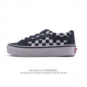 万斯 Vans Sk8-Low 经典款 小红书爆款低帮休闲帆布拼接硫化板鞋 工艺：硫化1:1 重量1:1、真标、原钢印、材质标、鞋型标、合格证 尺码：35 36