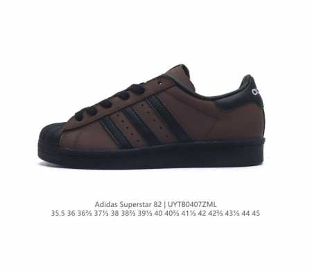 阿迪达斯 Adidas Superstar 三叶草经典贝壳头系列 新款休闲板鞋潮流男女士运动鞋 ，鞋面柔软皮革材质 标志性的贝壳鞋头，锯齿三条纹，简约的线条。就 - 点击图像关闭
