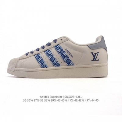 公司级 真标 阿迪达斯 Adidas Superstar 2025年新款鞋子 蛇年新款经典贝壳头系列 新款休闲板鞋潮流男女士运动鞋。鞋面柔软皮革拼接材质 标志性