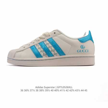 公司级 真标 阿迪达斯 Adidas Superstar 2025年新款鞋子 蛇年新款经典贝壳头系列 新款休闲板鞋潮流男女士运动鞋 鞋面柔软皮革拼接材质 标志性 - 点击图像关闭