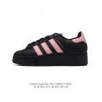 阿迪达斯 三叶草adidas Originals Superstar Xlg 贝壳头系列 Hello Ketry 刺绣猫低帮厚底松糕经典百搭休闲运动板鞋。当你试