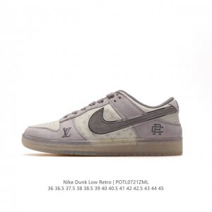 真标 耐克 Nike Dunk Low Retro 运动鞋复古板鞋 路易威登联名。作为 80 年代经典篮球鞋款，起初专为硬木球场打造，后来成为席卷街头的时尚标杆