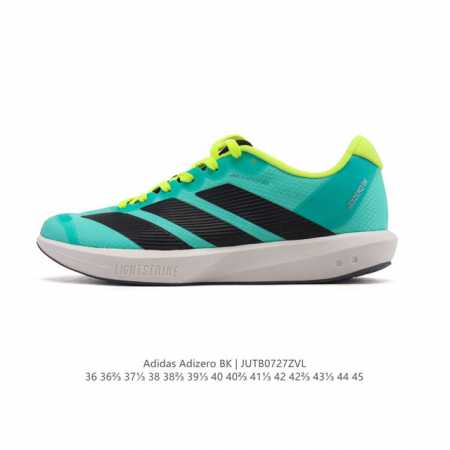 新品 阿迪达斯男女同款老爹鞋 Adizero Bk 轻便透气缓震竞速跑步运动鞋 Jp8490 薄底竞训定位：前掌19Mm 后掌23Mm超薄中底，配合8.5Mm坡 - 点击图像关闭